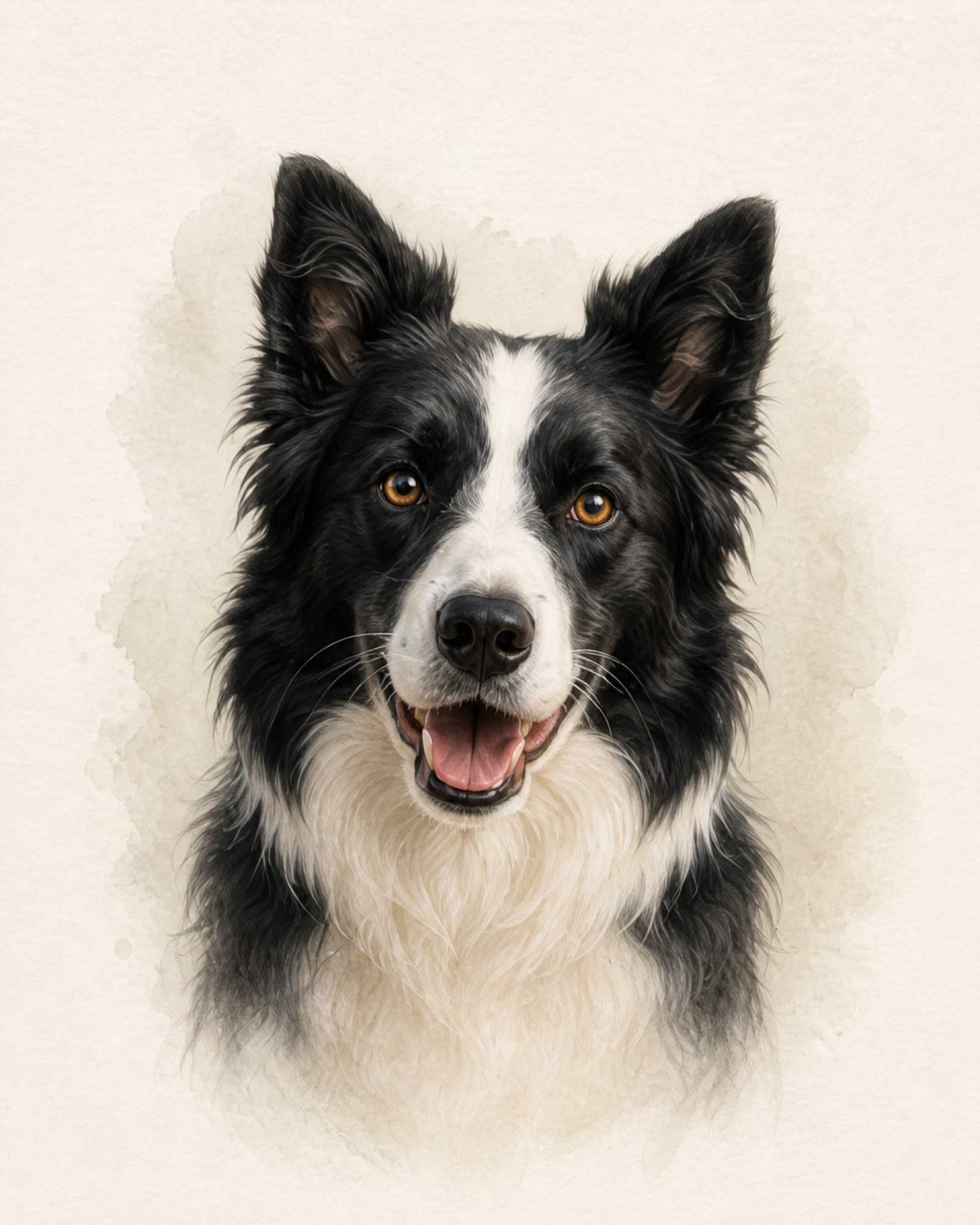Sample personalized pet portrait for Scout